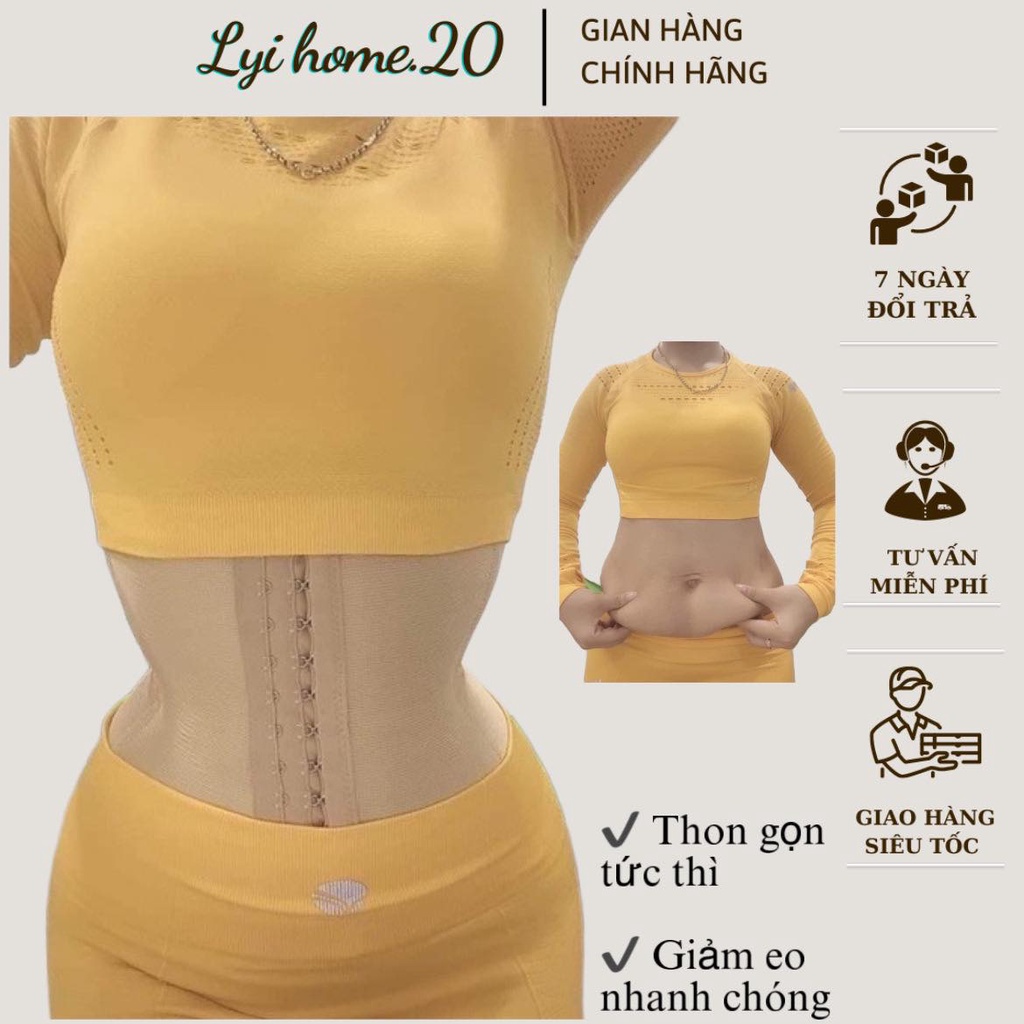 Đai gen nịt bụng định hình eo chính hàng Lyihome, định hình tức thì, nịt bụng sau sinh, giảm eo thon gọn