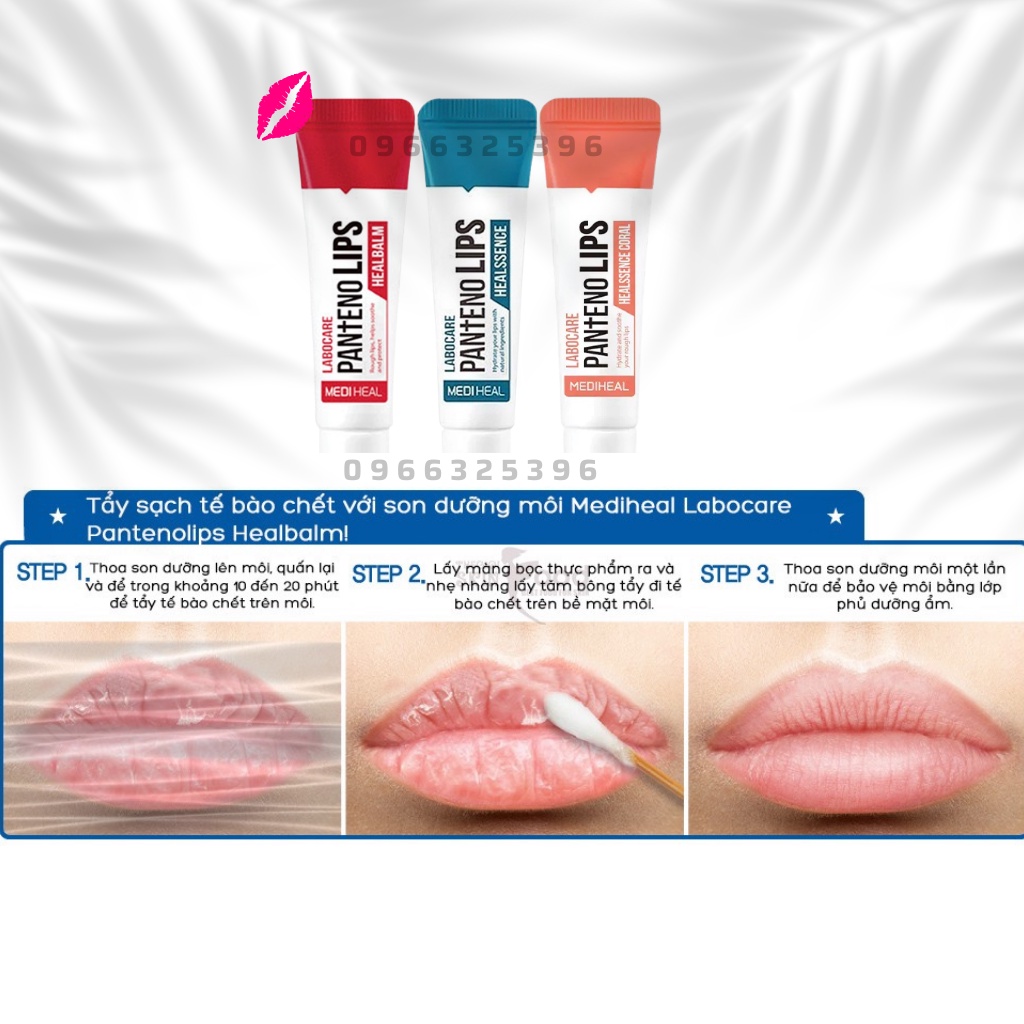 Son dưỡng Mediheal Labocare Panteno Lips chuyên dùng cho môi khô nứt nẻ, thâm, bợt màu, nhợt nhạt 10ml