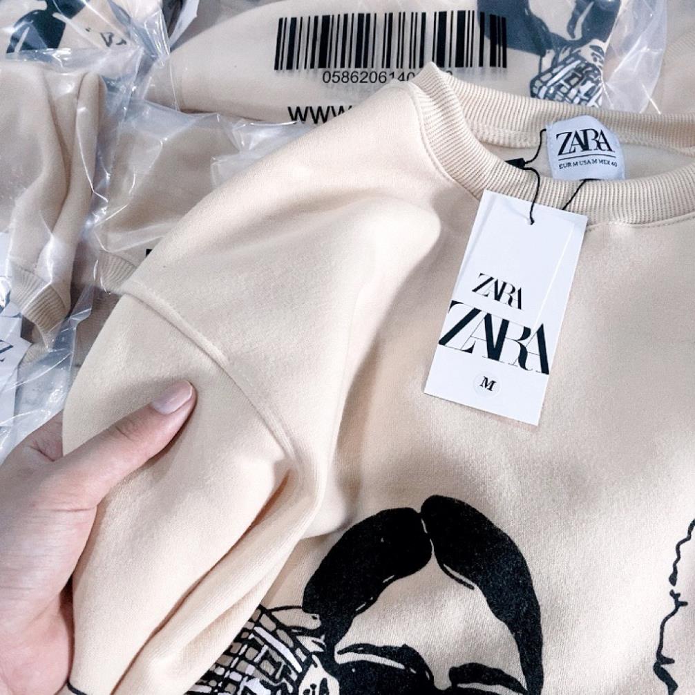 HFASHION Áo Sweater Nỉ In Hình Cô Gái Form dưới 70Kg G034