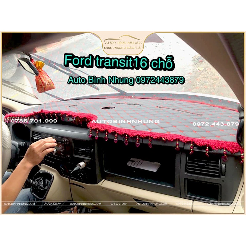 Thảm taplo da xe FORD TRANSIT chống nóng-chống thấm hút nước