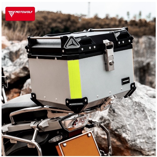Thùng nhôm xe máy - Thùng nhôm MOTOWOLF gắn hông xe máy chính hãng 35-45-50L Đựng Đồ gắn mọi loại baga