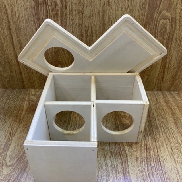 Hầm  trú chữ L cho hamster bản 9li