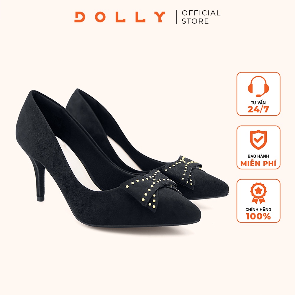 GIÀY CAO GÓT MŨI NHỌN ĐÍNH NƠ CAO 7 PHÂN DOLLY Mã 1506
