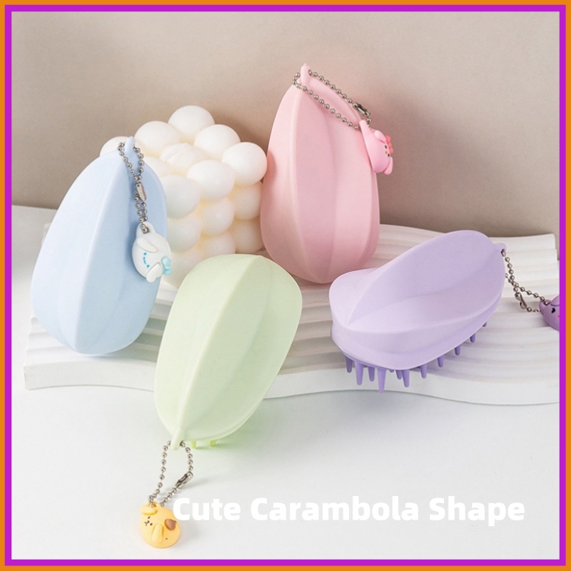 Lược Silicone Mát Xa Da Đầu Khô Và Ướt Thoải Mái Phong Cách Nhật Bản