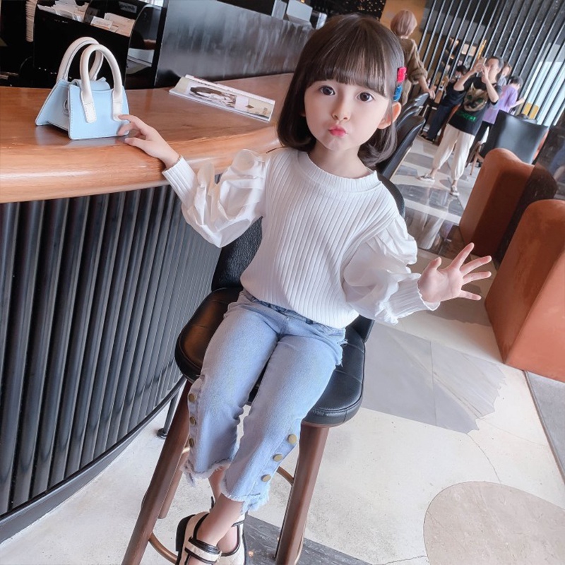 Bololo Áo Kiểu Tay Phồng Dễ Thương Xinh Xắn Dành Cho Bé