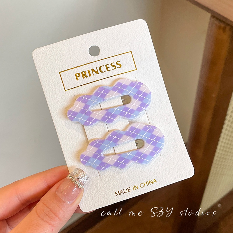 Set 2 Kẹp Tóc Nhiều Màu Sắc Dễ Thương Xinh Xắn Cho Nữ