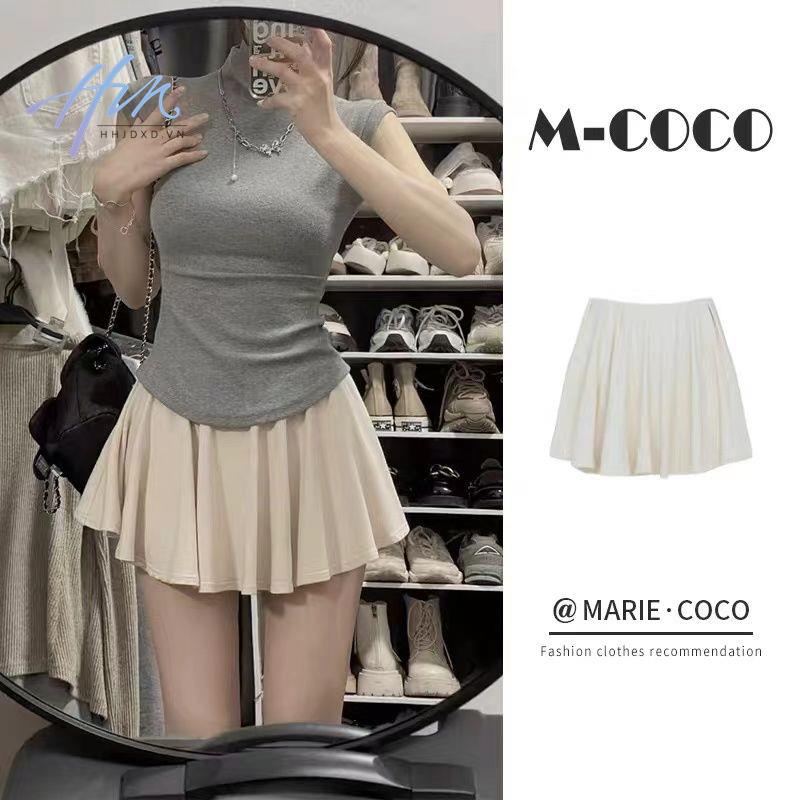 Áo Ngắn Tay Phong Cách Hoàng Gia Mùa Hè 23 Phong Cách Mới + Chân Váy Ngắn Xếp Ly Lưng Cao Cho Nữ