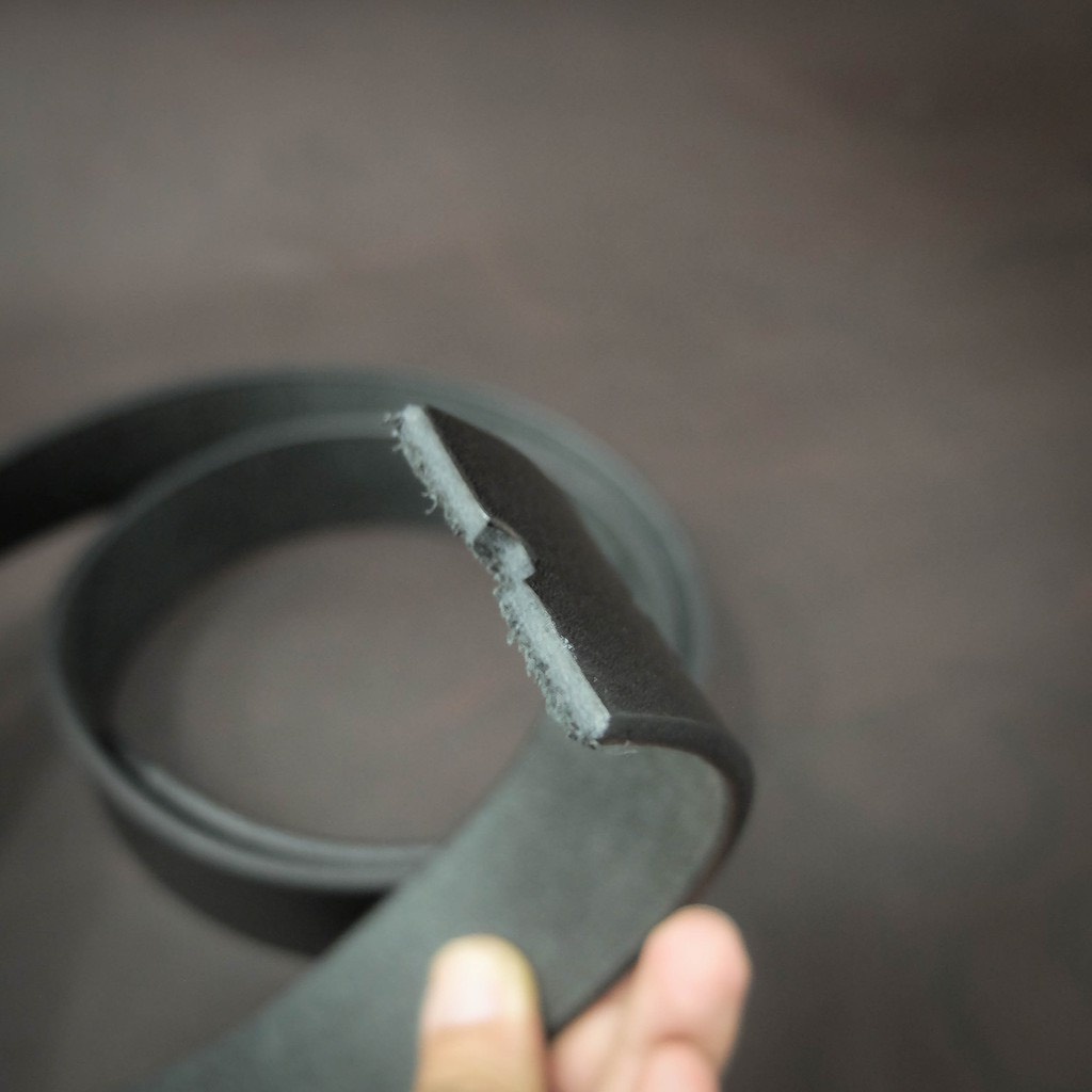 Thắt Lưng Không Đầu KHóa Nam Màu Đen Da Bò Thật 1 Lớp Không Sơn Độ Bền 3 Năm