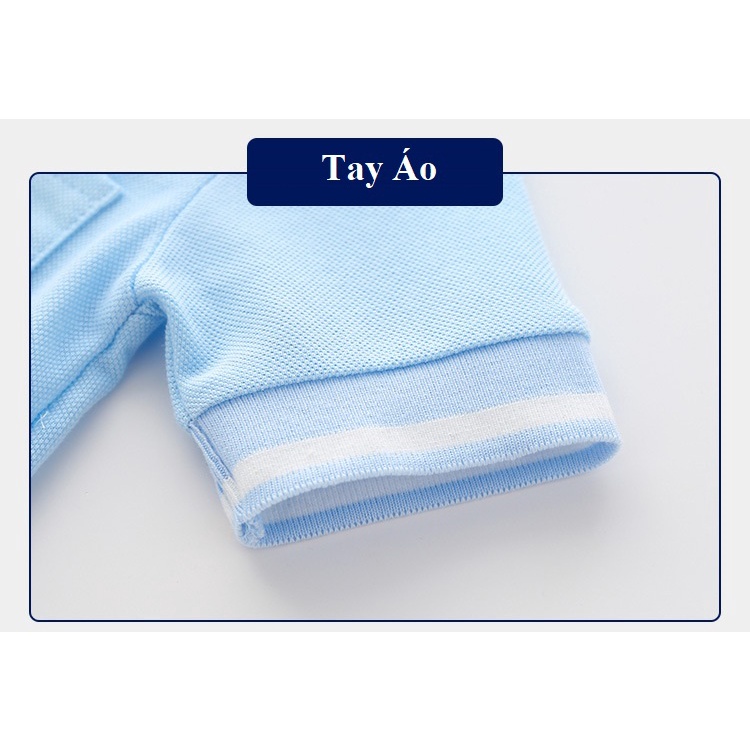 Áo thun polo bé trai  SKIDS áo cộc tay mùa hè có cổ cho bé chất cotton cá sấu thoáng khí