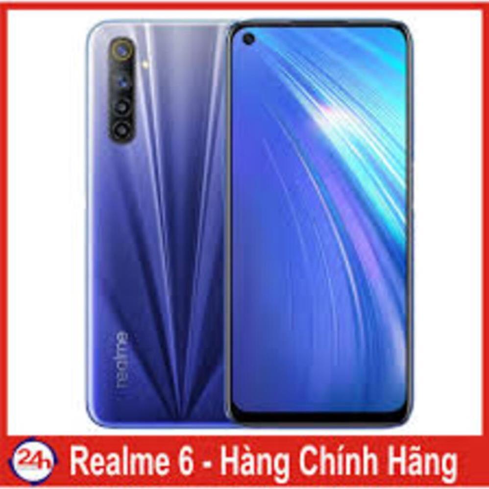 điện thoại Realme 6 2sim ram 8/256G Chính Hãng, Màn hình: IPS LCD6.5&quot;Full HD+, Camera sau: 64 MP &amp;8 MP - TNN 04