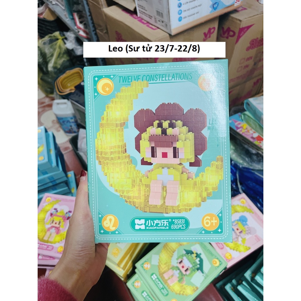 Lego phát sáng 12 cung hoàng đạo có đèn led size to