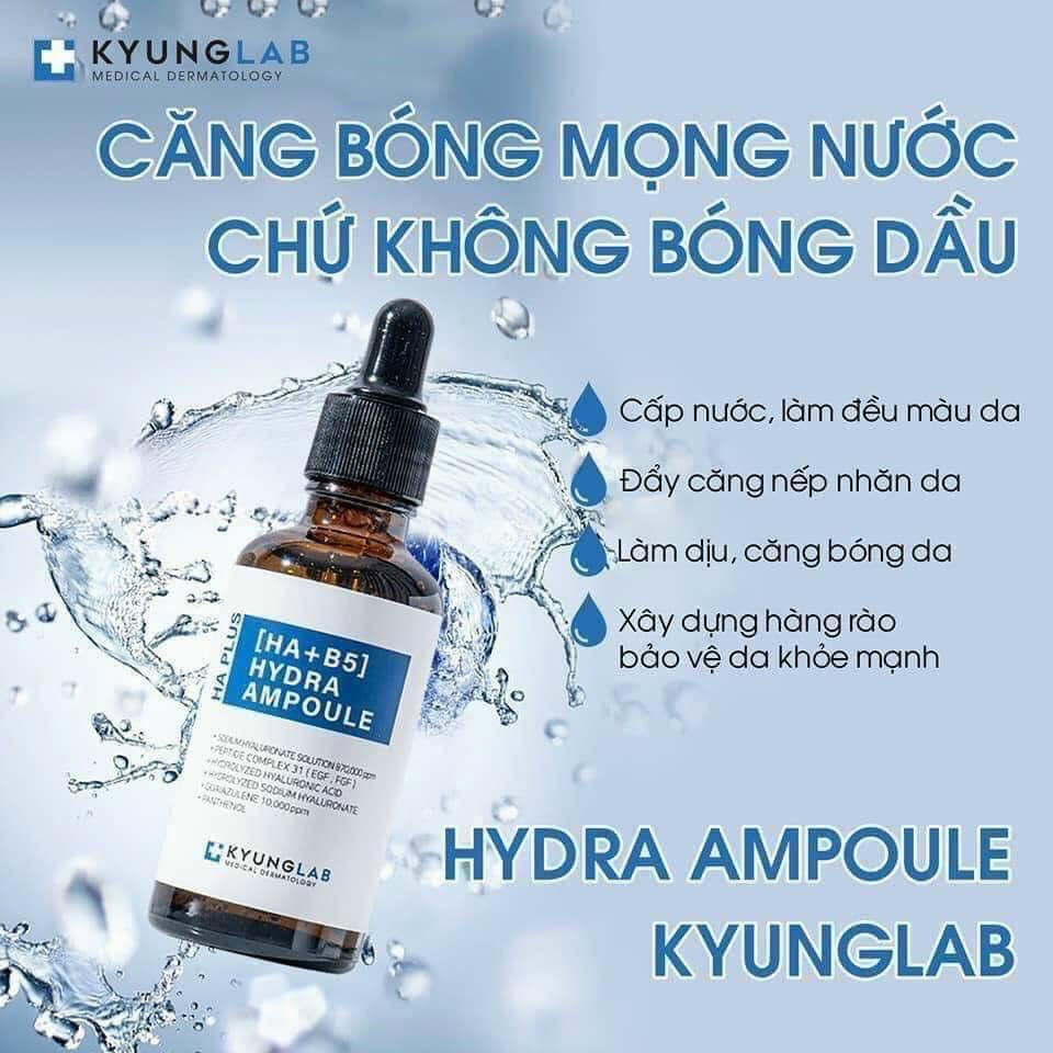 Serum HA B5 Kyung Lab Hydra Ampoule Cấp Ẩm Căng Bóng Trắng Da - 50ml ( Tặng 1 Sample Dưỡng Môi )