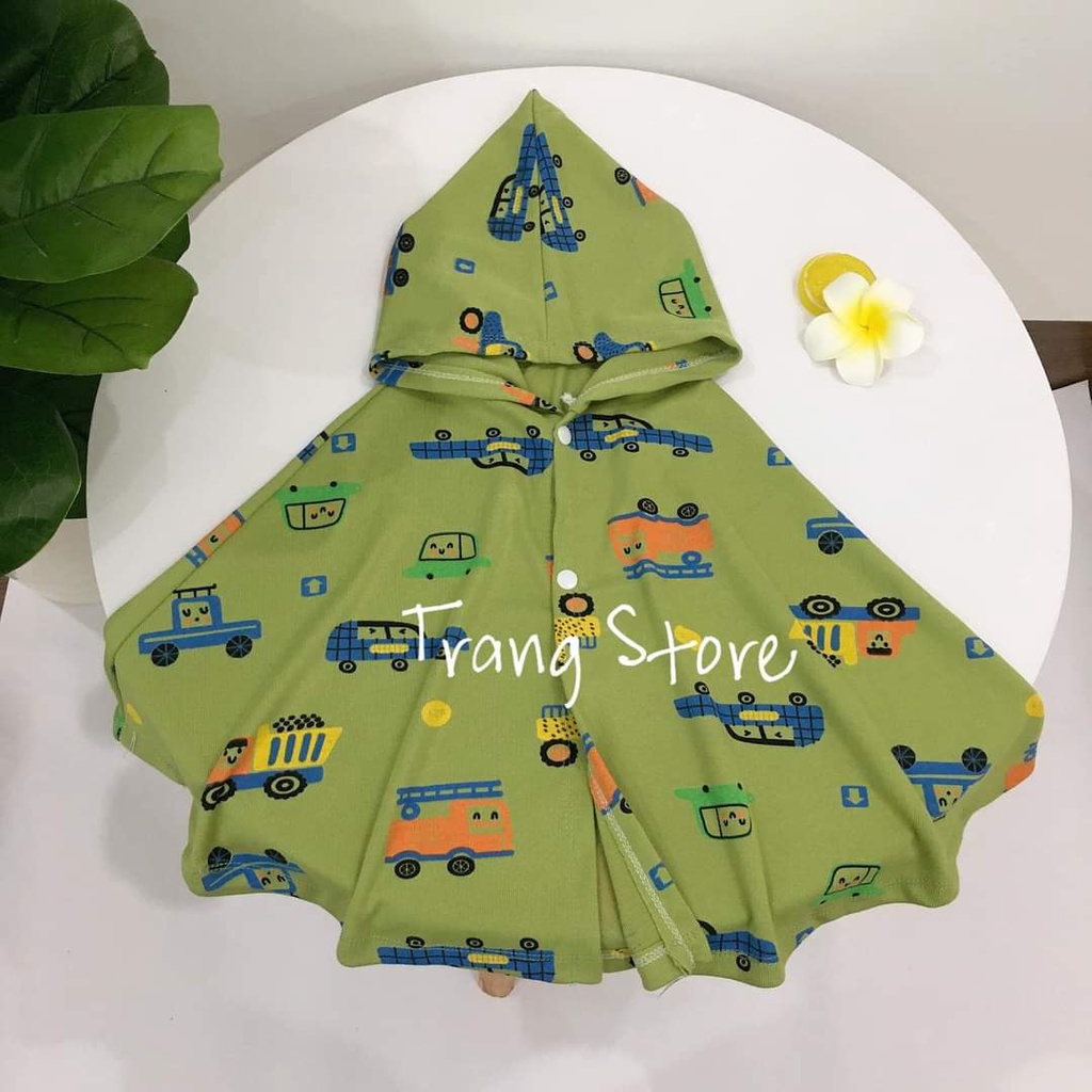 Áo choàng chống nắng che gió cho bé nhiều hoạ tiết dễ thương thun cotton mềm mát