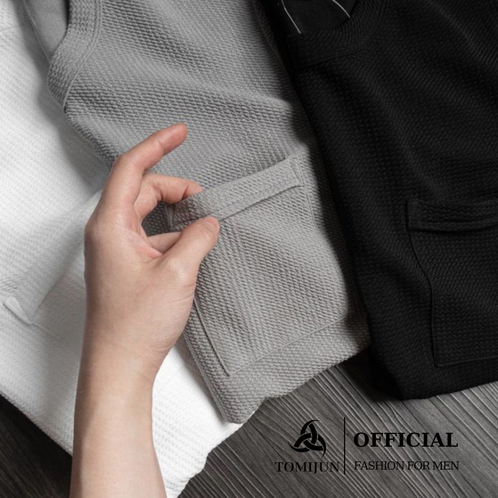 Bộ Thể Thao Nam mùa hè mặc ở nhà TOMIJUN chất Cotton Xốp Thái cao cấp, mềm mịn, co giãn tốt, thoáng khí