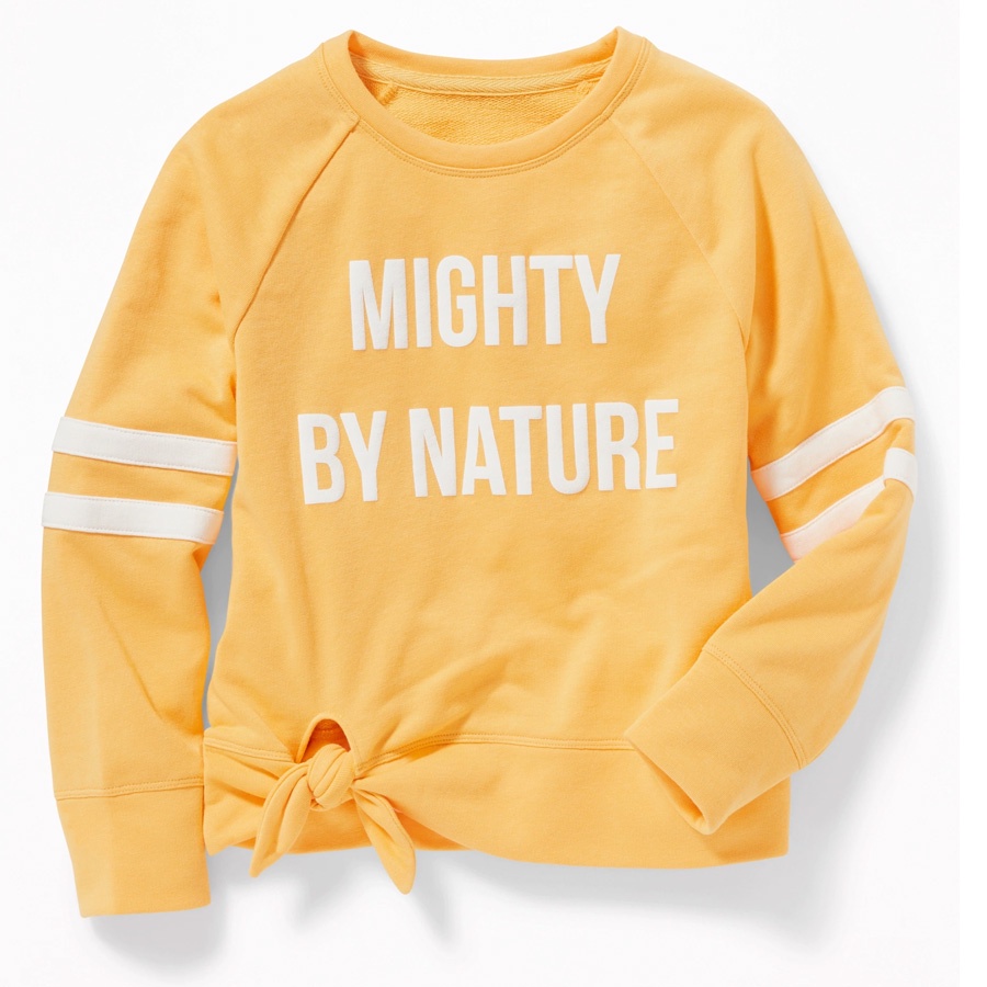 Áo thun nỉ da cá hiệu Old Navy hàng xuất xịn rất đẹp kiểu vạt cột nơ