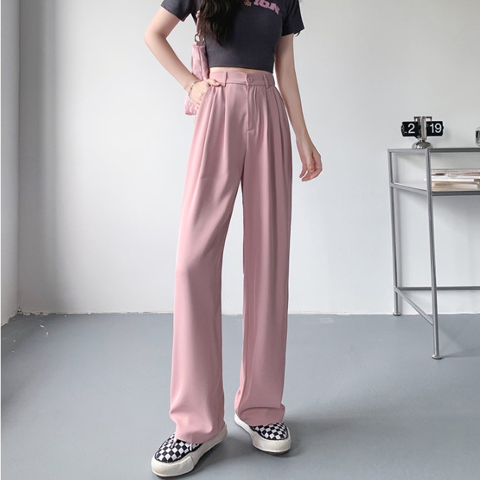 Quần Màu Hồng Hottrend, Dài 100 Cm Dáng Suông Lưng Thường, Size SMLXL , Q 07- Kila Fashions.vn