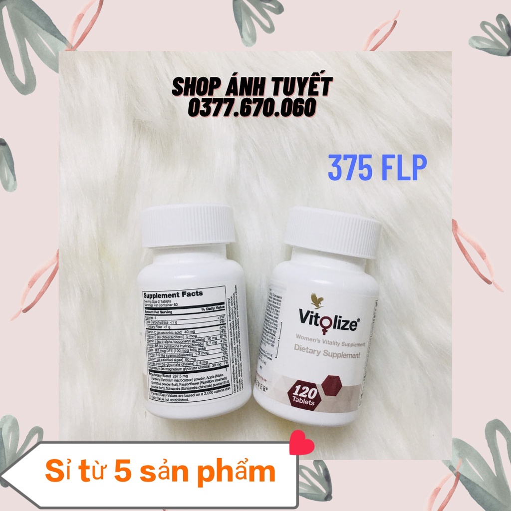 VIÊN HỖ TRỢ SINH LÝ NỮ VITOLIZE WOMEM'S MS 375 FLP CÂN BẰNG NỘI TIẾT TỐ LÔ HỘI