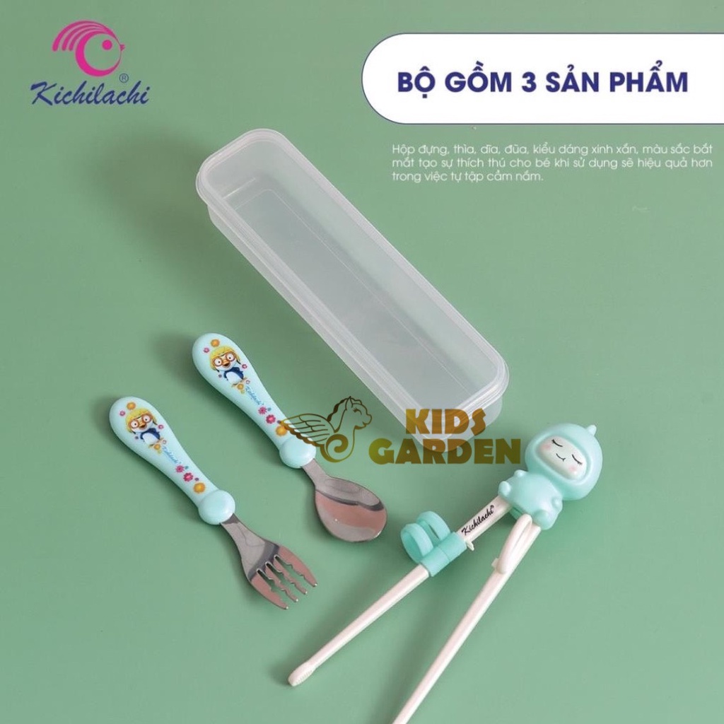 Set 3 thìa đũa nĩa Kichi