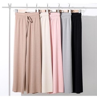 Quần ống suông rộng culottes gân tăm mềm mát