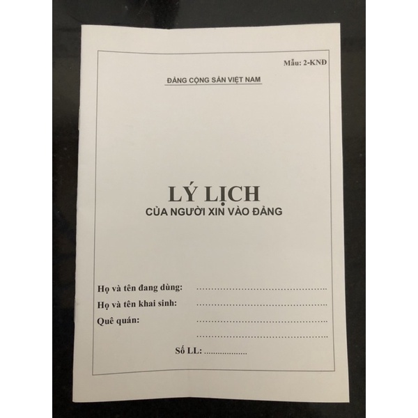 LÝ LỊCH NGƯỜI XIN VÀO ĐẢNG-combo 5 cuốn
