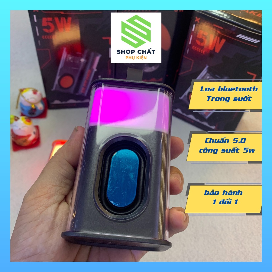 Loa bluetooth A36 trong suốt, loa bluetooth có led âm thanh siêu hay siêu bass mini bluetooth 5.0 PHỤ KIỆN SHOP CHẤT