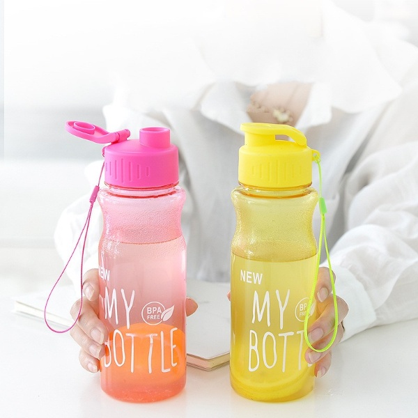 Bình đựng nước My Bottle 600ml thể thao, tập gym, đi học, đi dã ngoại có dây đeo tiện lợi