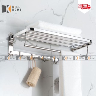  Giá treo khăn nhà tắm inox   loại chân đặc  - Vắt khăn giàn đánh bóng inox 304 cao cấp. 