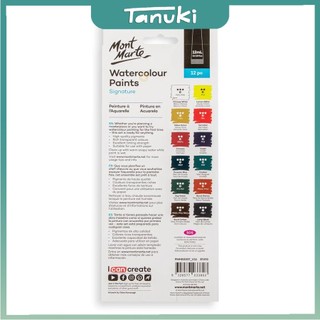 Set màu nước Mont Marte 12 màu 12ml