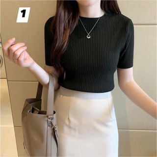 Combo 2 áo len mongtoghi cộc tay co giãn 4 chiều QC