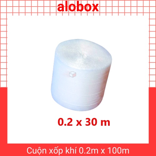 1 cuộn Xốp Nổ Đóng Hàng Chống Sốc, Màng xốp Bóng khí Gói hàng Chống va đập Kích thước 0.2x30 m giao hỏa tốc - Alobox