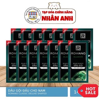 Combo 1 Dây 14 Gói Dầu Gội Đầu Cho Nam Romano Classic (14 x 5g)