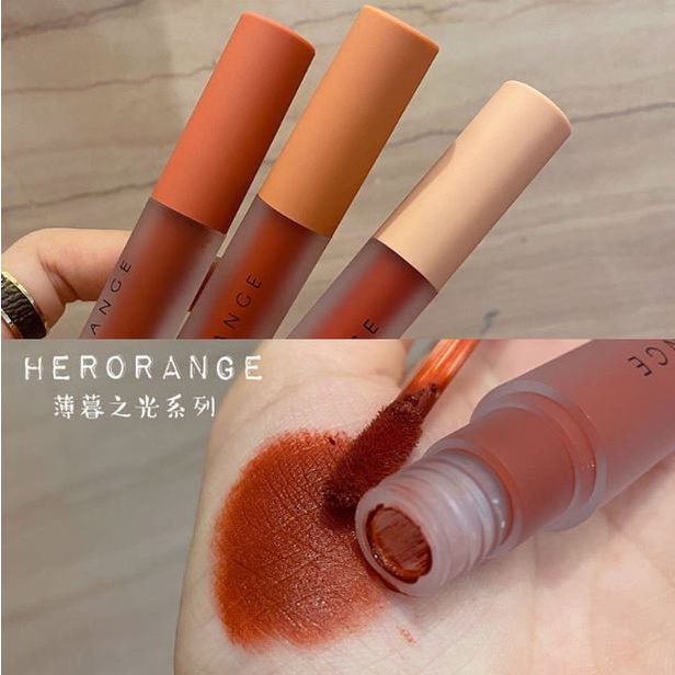 Son Kem Lì Herorange tròn mềm mịn môi Cao Cấp