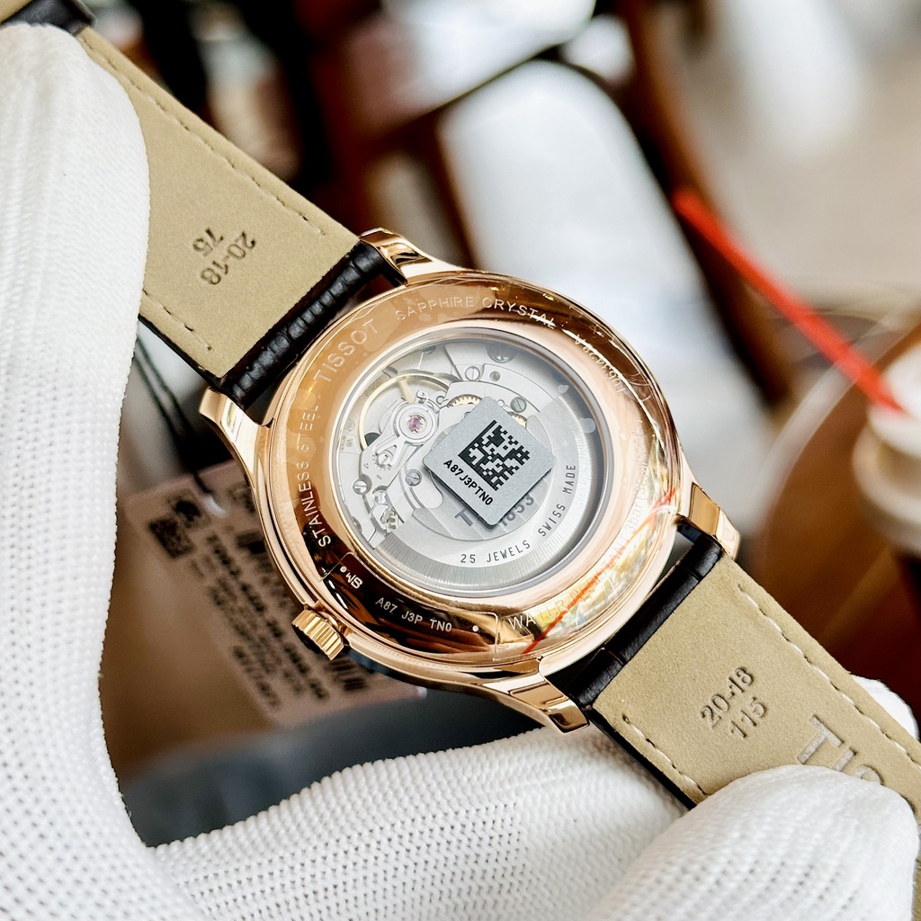 Đồng hồ nam dây da Tissot Tradition Small Second Rose T063.428.36.068.00