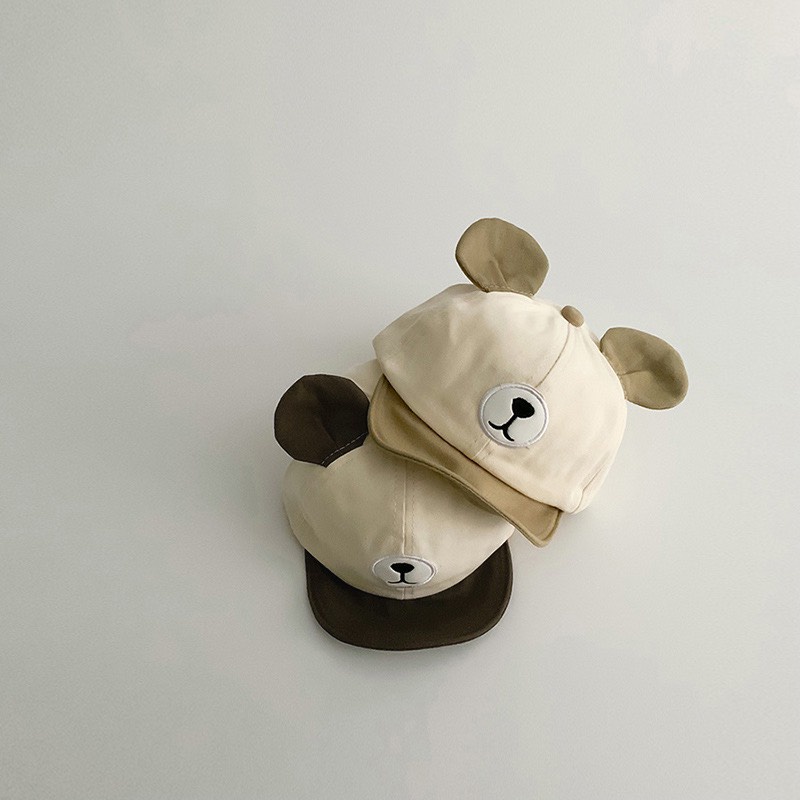 Mũ lưỡi trai cho bé, mũ bé trai 1-3 tuổi, nón trẻ em hình gấu cute, chất vải thoáng mát cao cấp BABY BOO SHOP
