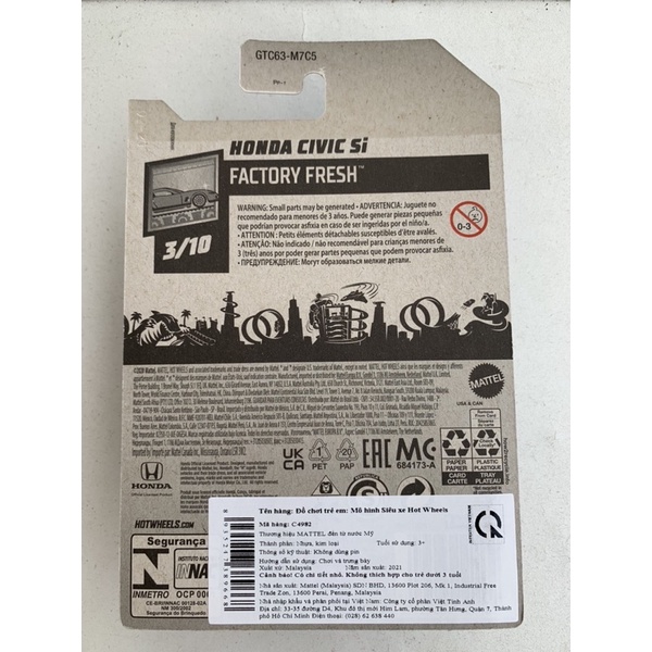 Hot Wheels HONDA CIVIC Si