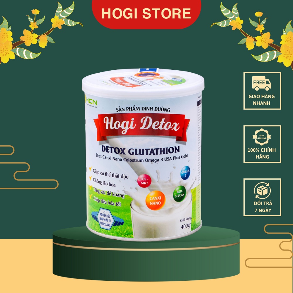 Sữa Thải Độc Hogi HCN Tốt Cho Người Giảm Cân Hỗ Trợ Giải Độc Gan 400g