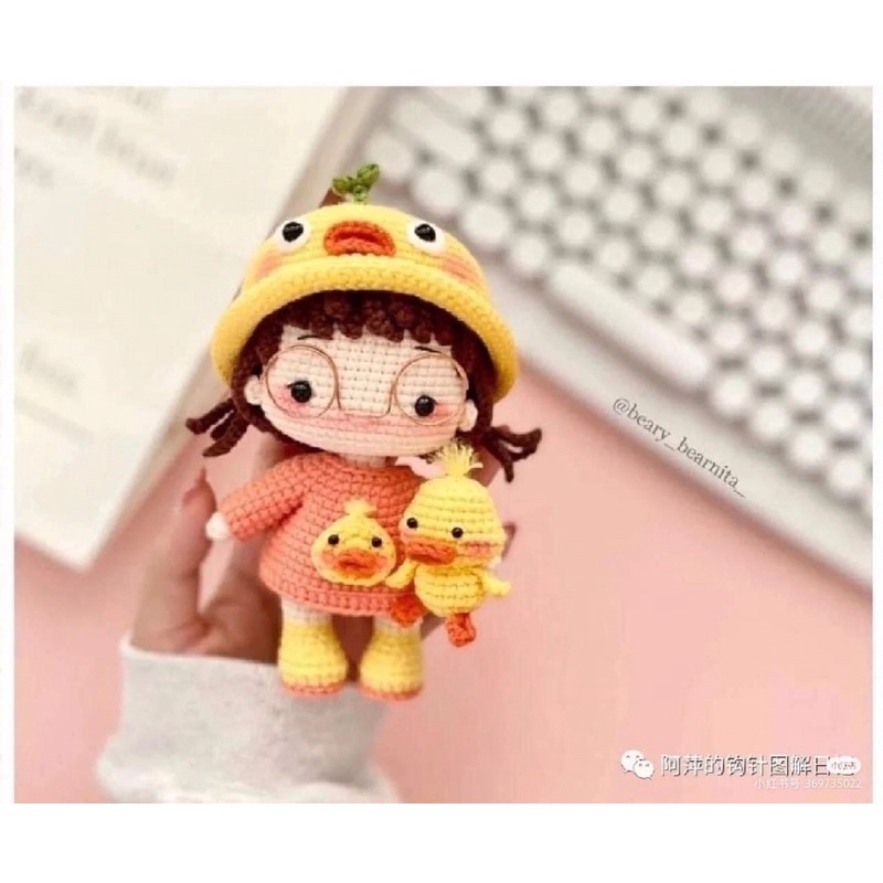 Búp bê bé động vật dễ thương bằng len handmade CHILLMEOW
