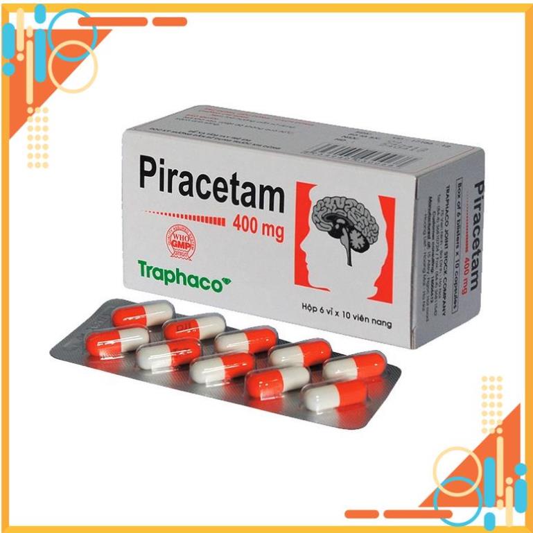 Piracetam 400mg hộp 6 vỉ x 10 viên nang Traphaco Hoạt huyết dưỡng não( Hộp 60 viên)