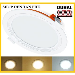 Đèn led âm trần panel duhal 6w 9w 12w ánh sáng 3 chế độ màu trắng- trung tính- vàng