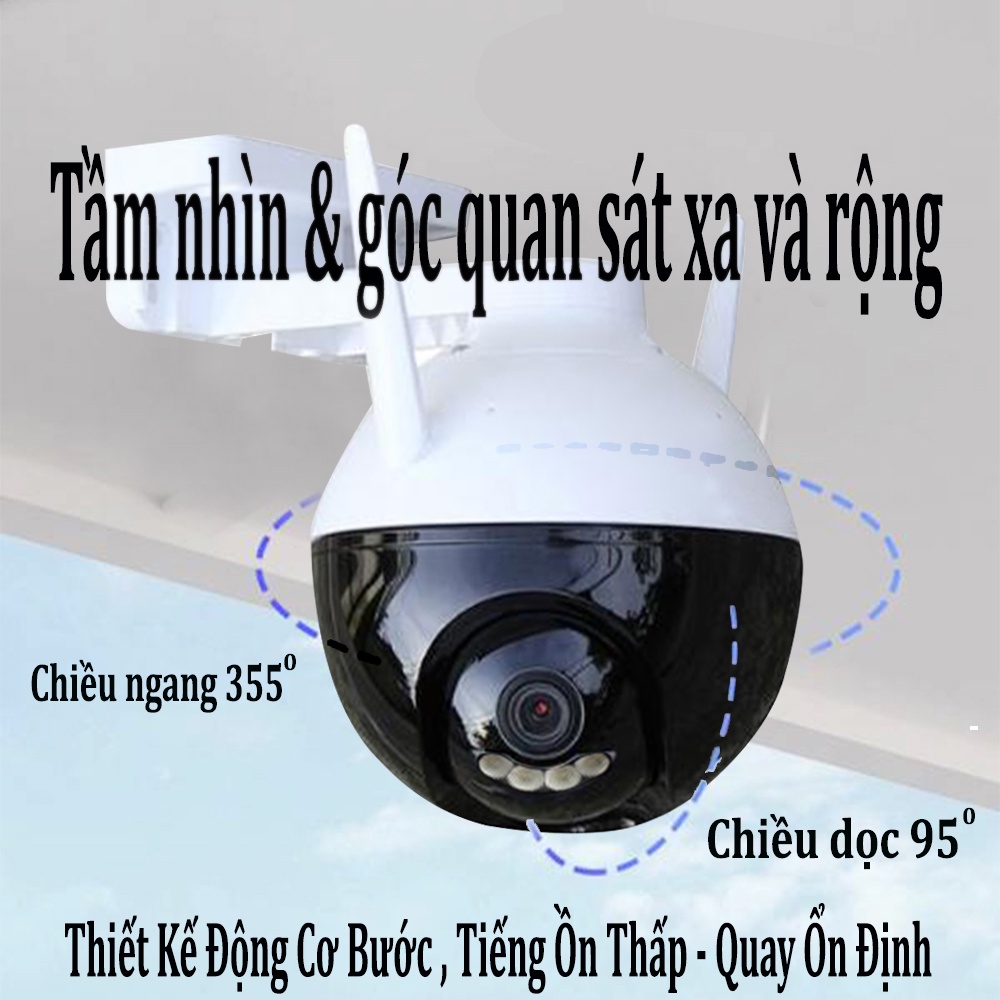 Camera iCSee Q18 , 4MP, Độ Nét UHD ,Quay Quét Trong Nhà / Ngoài Trời 360 Độ, Đàm Thoại Hai Chiều ...