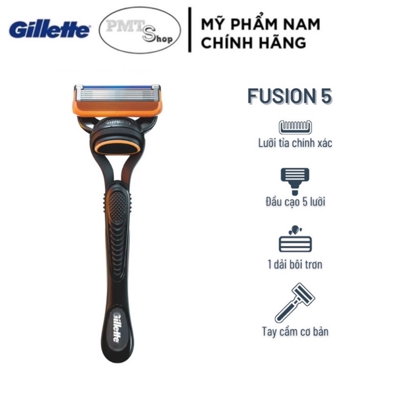 (Chính hãng) Dao cạo râu Gillette Fusion5 +1 Proglide Power Fusion 5 Proshield Bộ cán , Hộp Lưỡi thay thế vỉ 8 , 4 cái