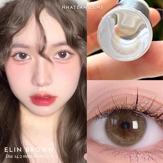 [FREE SHIP] Kính Áp Tròng Cận Màu Nâu Trà Tự Nhiên Chống Tia UV Elin Brown Chính hãng Tiêu Chuẩn Hàn Quốc