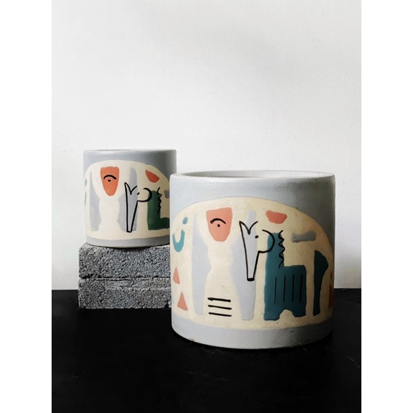 Chậu hoạt hình trồng cây trang trí nhà cửa