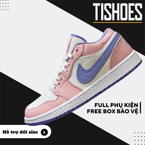 Giày Nike Air Jordan 1 Low SE GS Arctic Punch, JD1 Thấp Hồng Tím full phụ kiện hỗ trợ đổi size
