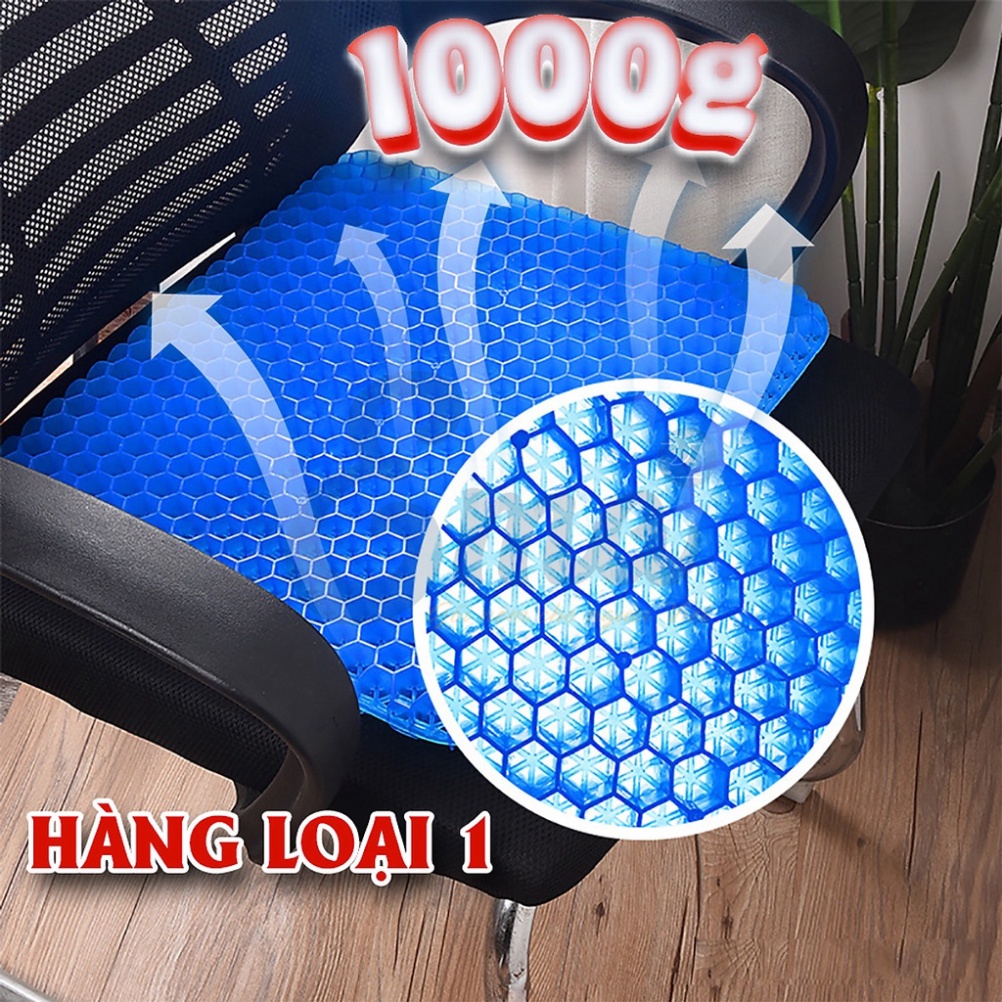 Đệm Ngồi 2 Lớp 3D Thoáng Khí, Nệm Ngồi Tổ Ong Chống Đau Mỏi, Chất Liệu Silicon 2 Lớp Lót Ghế Ngồi Cao Cấp - Mẫu mới 2022