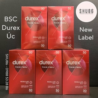 [SHU86] - [HÀNG ÚC CHUẨN] Bao cao su siêu mỏng Durex Úc - Durex Fetherlite - Hộp 30 chiếc