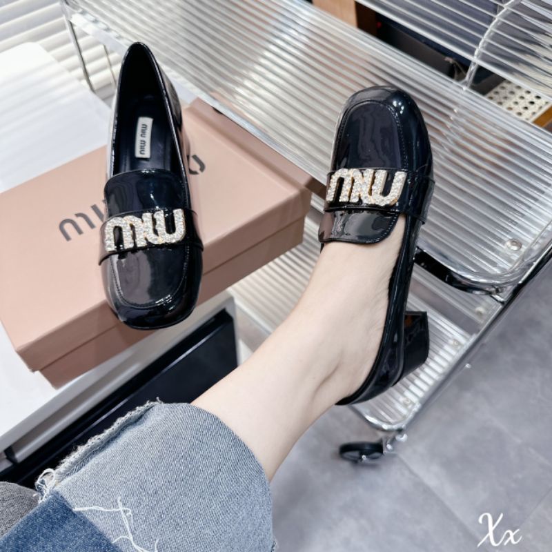 Giày Cao Gót Miu Miu 5p Da Mềm Êm Fullbox Bill Túi Cao Cấp