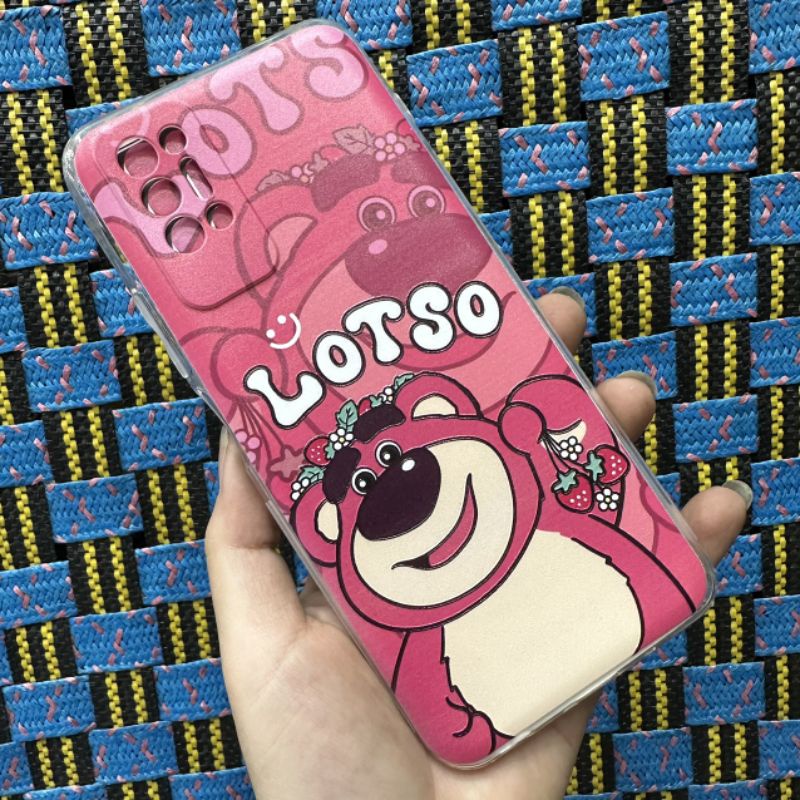 Ốp lưng Tecno Pova 2 dẻo gấu dâu lotso siêu dễ thương bảo vệ camera