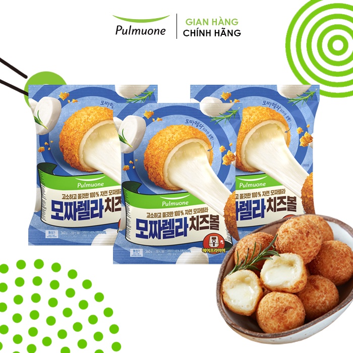 Combo 3 gói Phô mai viên Mozzarella Pulmuone 360g