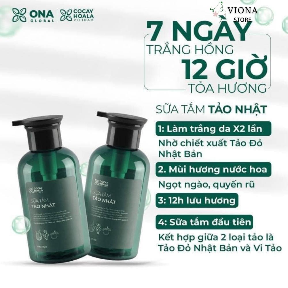 Sữa tắm Tảo Nhật COCAYHOALA hương nước hoa - dưỡng trắng da - trong lượng 300gr